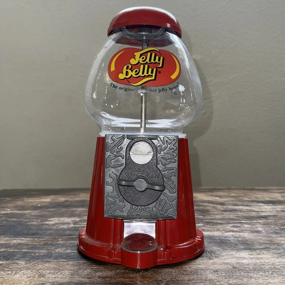 Vintage JELLY BELLY Glass Metal Carousel Candy Dispenser Gum Ball Machine 1980’s - Picture 3 of 11
